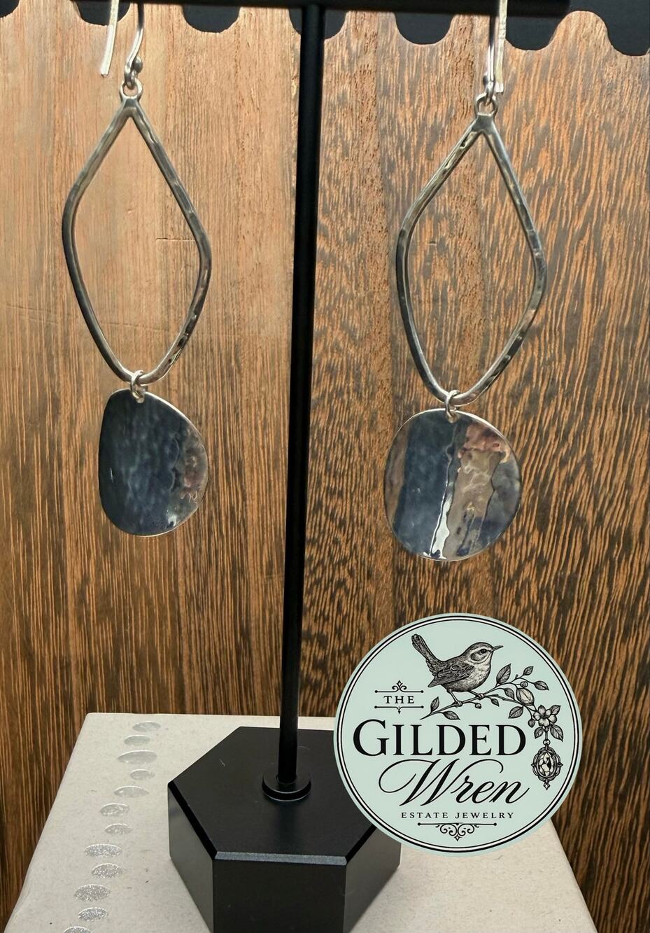 Silpada W3067 Spoonful Sterling Silver Long Dangle Earrings Retired Hammered